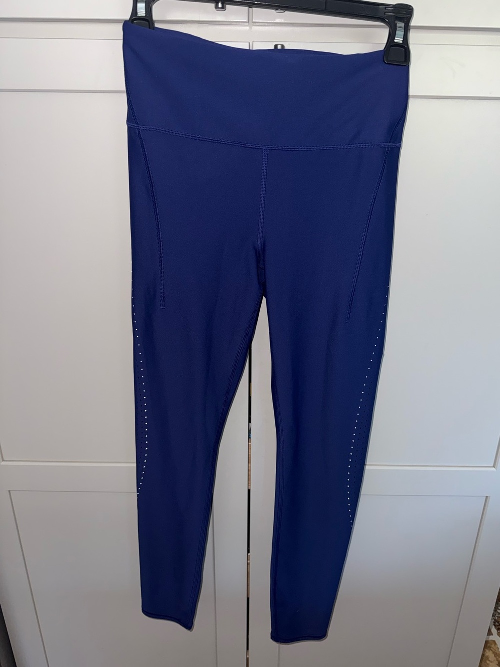 Athleta Pacemaker Laser Cut 7/8 Leggings Cobalt Blue ST Small tall